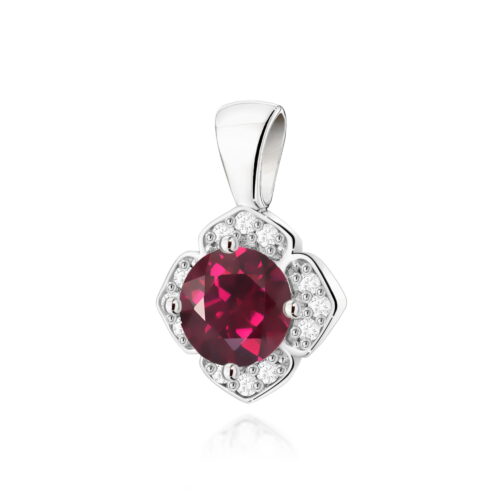 Zawieszka Z0571 Rodolit 0,60ct białe złoto