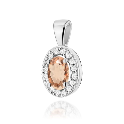 Zawieszka Z0574 Morganit 0,40ct białe złoto