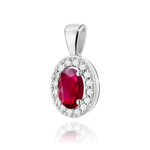Zawieszka Z0574 Rubin 0,60ct białe złoto