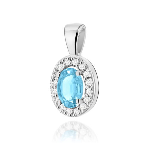 Zawieszka Z0574 Topaz Swiss 0,50ct białe złoto