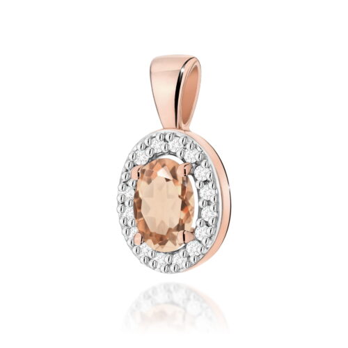 Zawieszka Z0574 Morganit 0,40ct różowe złoto