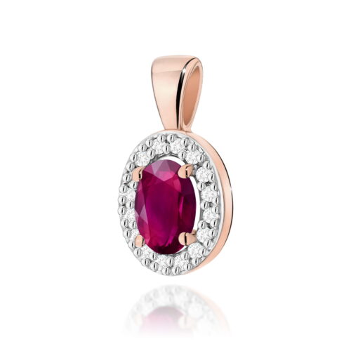 Zawieszka Z0574 Rodolit 0,50ct różowe złoto