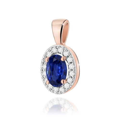 Zawieszka Z0574 Szafir 0,70ct różowe złoto