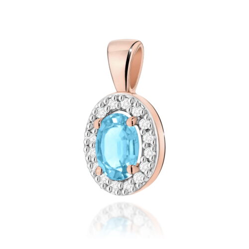 Zawieszka Z0574 Topaz Swiss 0,50ct różowe złoto