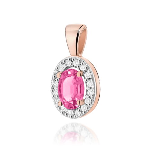 Zawieszka Z0574 Topaz Różowy 0,50ct różowe złoto