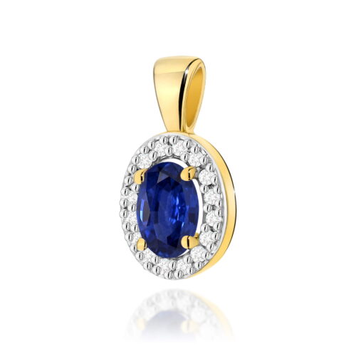 Zawieszka Z0574 Szafir 0,70ct żółte złoto