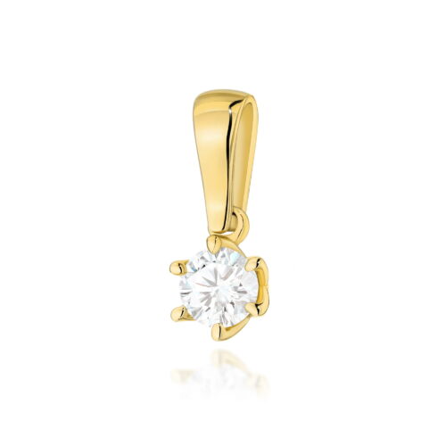 Zawieszka Z0575 Diament Laboratoryjny 0,30ct żółte złoto