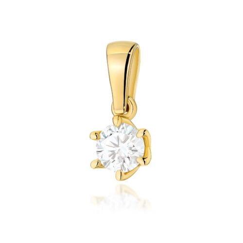 Zawieszka Z0575 Diament Laboratoryjny 0,40ct żółte złoto