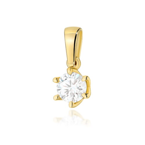 Zawieszka Z0575 Diament Laboratoryjny 0,50ct żółte złoto