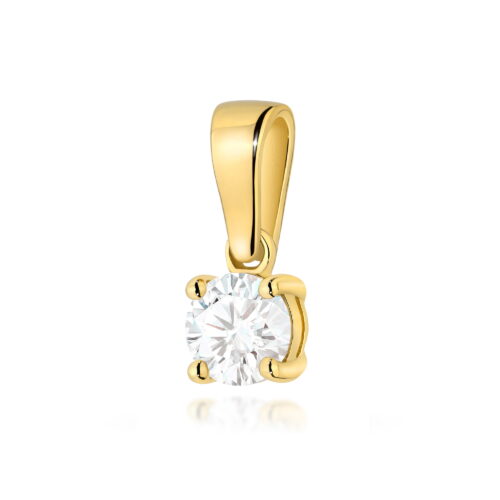 Zawieszka Z0576 Diament Laboratoryjny 0,40ct żółte złoto