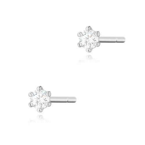 Kolczyki K0501 Diament 2 x 0,04ct białe złoto