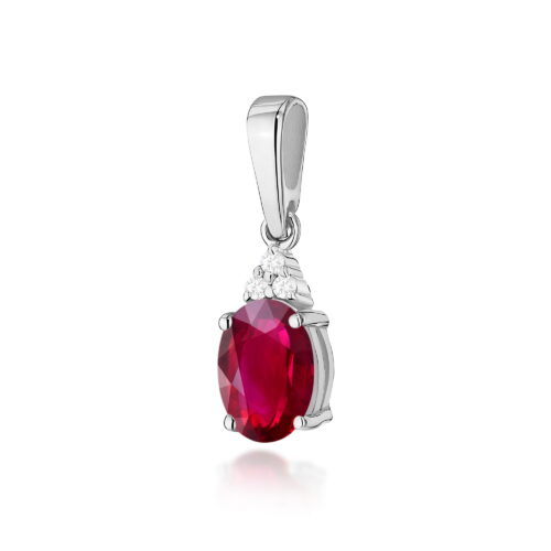 Zawieszka Z0308 Rubin 1,00ct białe złoto