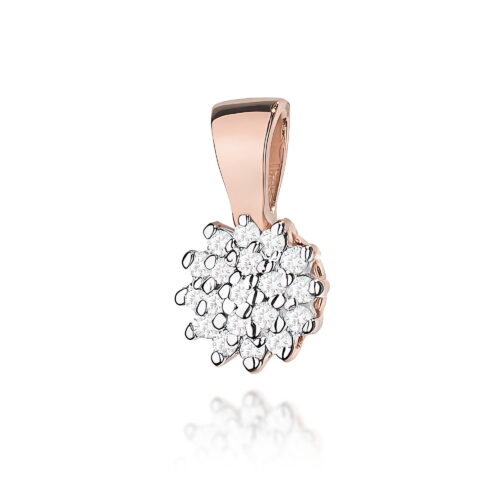Zawieszka Z0401 z diamentami różowe złoto