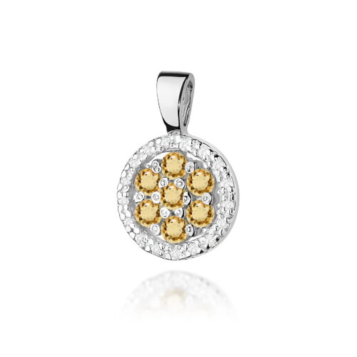 Zawieszka Z0440 z diamentami białe złoto