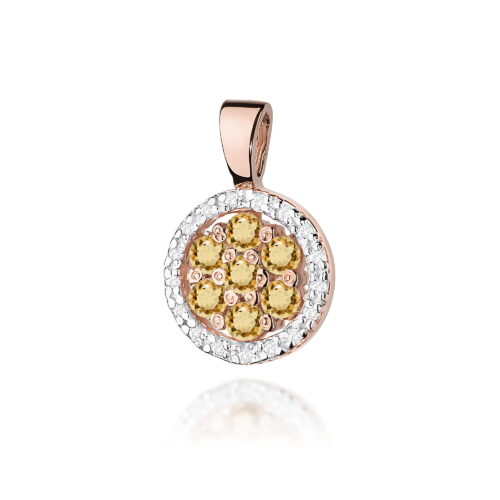 Zawieszka Z0440 z diamentami różowe złoto