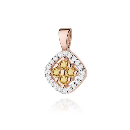 Zawieszka Z0441 z diamentami różowe złoto