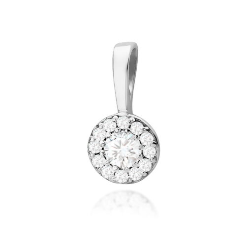 Zawieszka Z0443 Diament 0,12ct białe złoto