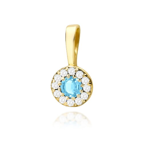 Zawieszka Z0443 Topaz Swiss 0,15ct żółte złoto