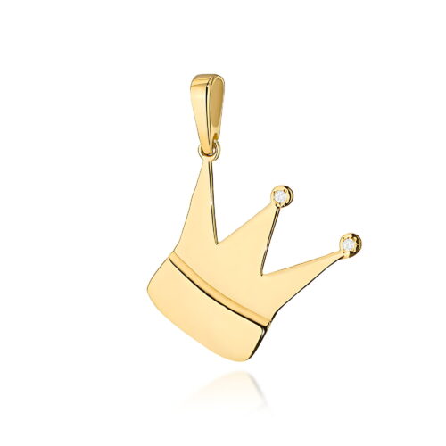 Zawieszka Z0502 z diamentami żółte złoto